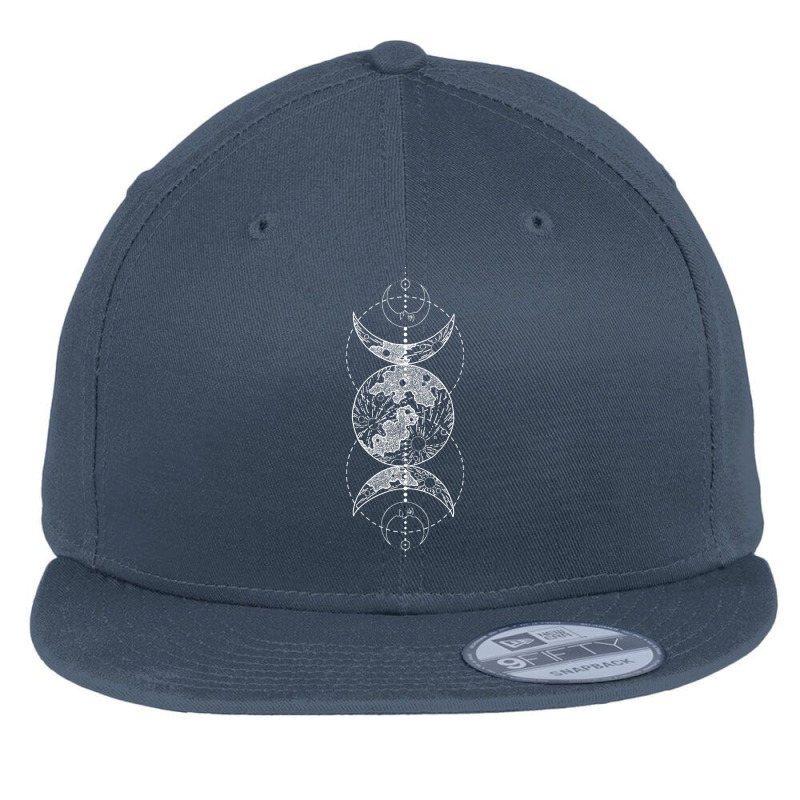 Triple Moon Goddess Witch Wicca Pagan Hecate Occult Wiccan Pullover Ho Flat Bill Snapback Cap by BrunkeMiaysia | Artistshot