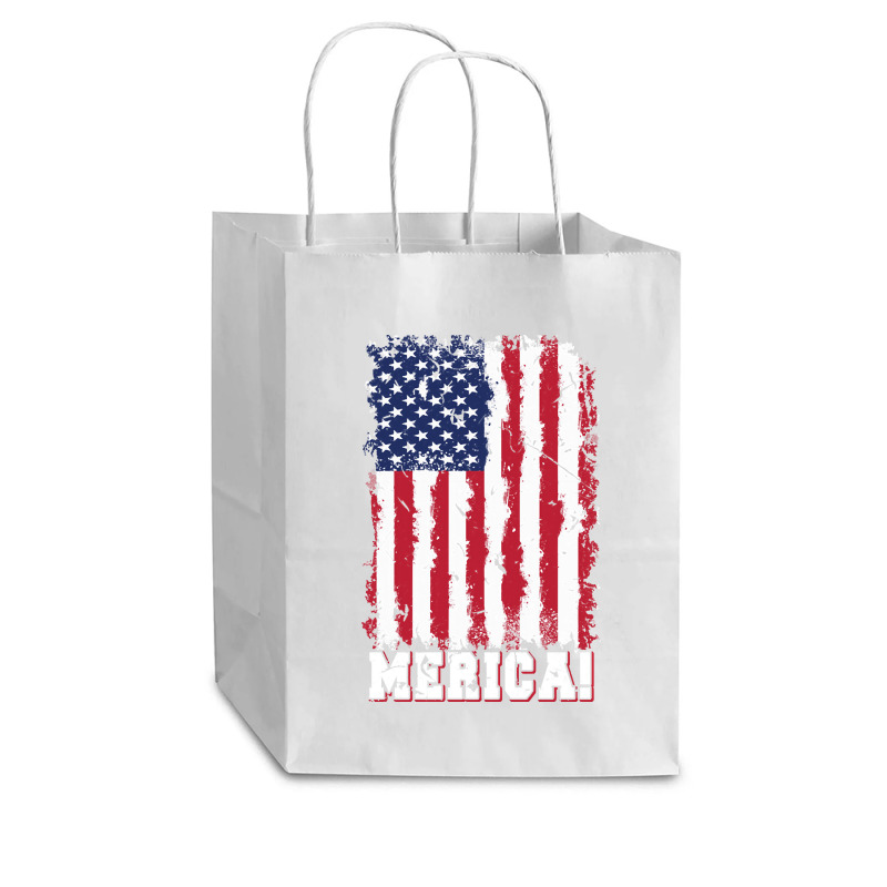 American Flag, American Flag Vintage, American Flag Art, American Flag Cub Paper Bag - 8 X 4 1/2 X 10 1/4 | Artistshot