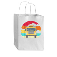 Retro Yellow School Bus For School Bus Driver And Busman Cub Paper Bag - 8 X 4 1/2 X 10 1/4 | Artistshot