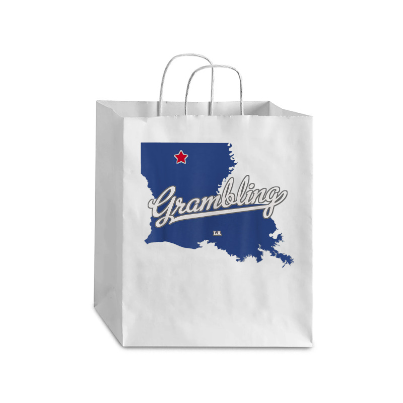 Grambling Louisiana La Map T Shirt Debie Paper Bag - 10 X 5 X 13 | Artistshot