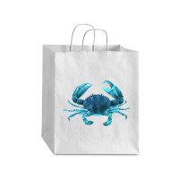 Aqua Colored Crab Debie Paper Bag - 10 X 5 X 13 | Artistshot