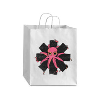 Red Octopus Vintage Debie Paper Bag - 10 X 5 X 13 | Artistshot