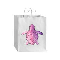 Sea Turtle Purple Watercolor Debie Paper Bag - 10 X 5 X 13 | Artistshot