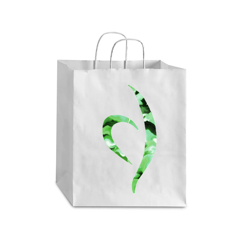 Green Marbled Neda Symbol Debie Paper Bag - 10 X 5 X 13 | Artistshot