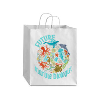 Future Marine Biologist Ocean Life Drawing Whale Octopus Debie Paper Bag - 10 X 5 X 13 | Artistshot