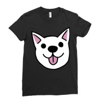 White Lick Cute Dog Ladies Fitted T-shirt | Artistshot