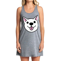 White Lick Cute Dog Tank Dress | Artistshot