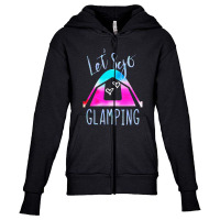 Let's Go Glamping Youth Zipper Hoodie | Artistshot