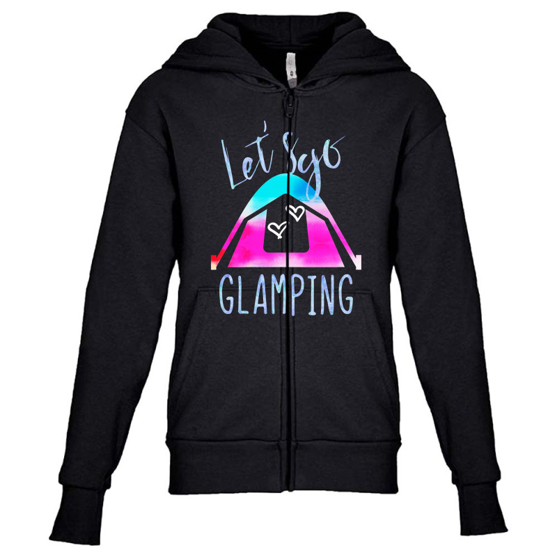 Let's Go Glamping Youth Zipper Hoodie by hoainv | Artistshot