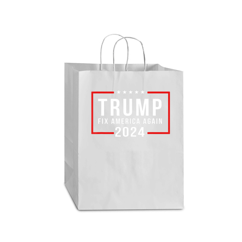 Trump 2024 Fix America Again Donald Trump 2024 Mart Paper Bag -13 X 7 X 17 | Artistshot