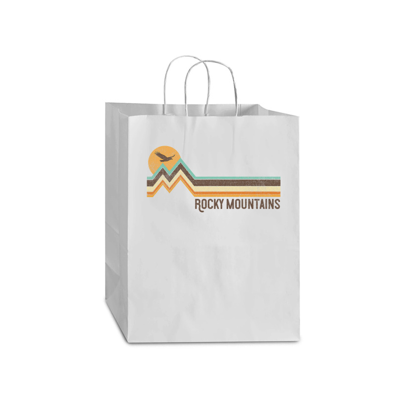 Rocky Mountain National Park 70's Retro Vintage Distressed Mart Paper Bag -13 X 7 X 17 | Artistshot