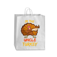 Uncle Turkey Matching Family Group Thanksgiving Party Pajama Queen Paper Bag - 16 X 6 X 19 1/4 | Artistshot