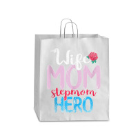 Family Mommy Wife Mom Stepmom Hero Mothers Day Rose Step Mom Tank Top Queen Paper Bag - 16 X 6 X 19 1/4 | Artistshot