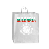 Bulgaria Basketball Fans Jersey Bulgarian Flag Sport Lovers T Shirt Queen Paper Bag - 16 X 6 X 19 1/4 | Artistshot