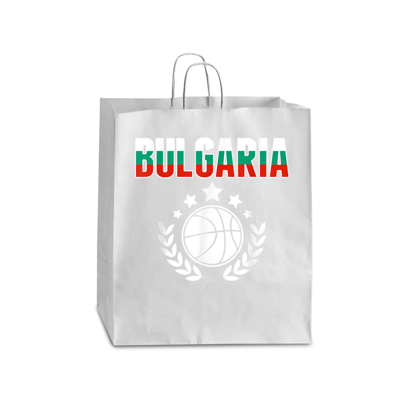 Bulgaria Basketball Fans Jersey Bulgarian Flag Sport Lovers T Shirt Queen Paper Bag - 16 X 6 X 19 1/4 | Artistshot