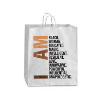 I Am Black Woman Drippin Melanin Black History Month Gift Funny Men Queen Paper Bag - 16 X 6 X 19 1/4 | Artistshot