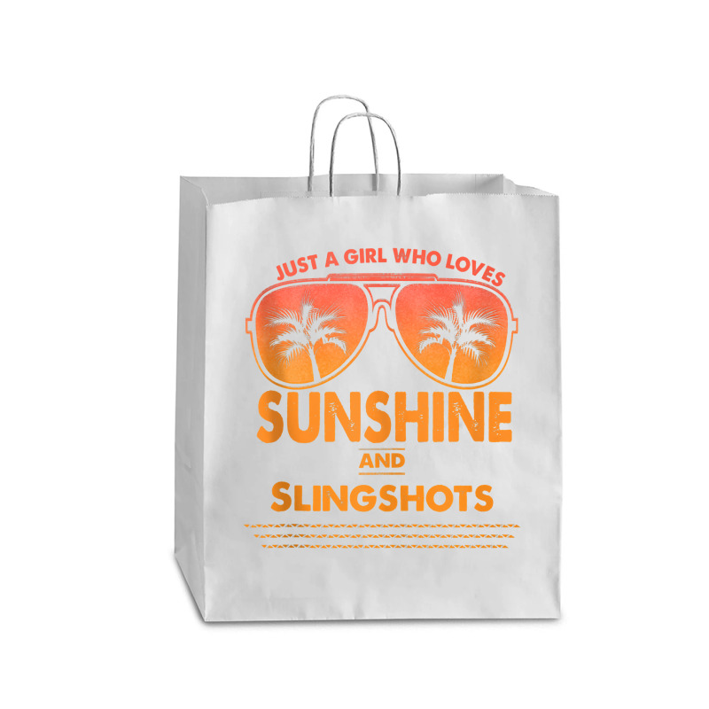 Just A Girl Who Loves Sunshine And Slingshots For Woman Tank Top Queen Paper Bag - 16 X 6 X 19 1/4 | Artistshot