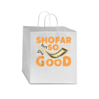 Shofar So Good Funny Rosh Hashanah Jewish Holiday Gift T Shirt Star Paper Bag - 13 X 7 X 13 | Artistshot