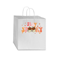 Stay Spooky T  Shirt Funny Halloween Costume Cute Ghost Pumpkin Stay S Star Paper Bag - 13 X 7 X 13 | Artistshot