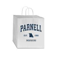 Parnell Missouri Mo Vintage Athletic Navy Sports Design Star Paper Bag - 13 X 7 X 13 | Artistshot