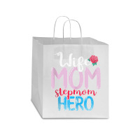 Family Mommy Wife Mom Stepmom Hero Mothers Day Rose Step Mom Tank Top Star Paper Bag - 13 X 7 X 13 | Artistshot