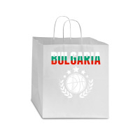 Bulgaria Basketball Fans Jersey Bulgarian Flag Sport Lovers T Shirt Star Paper Bag - 13 X 7 X 13 | Artistshot