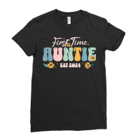 First Time Auntie Est 2024 - New Aunt Pregnancy Ladies Fitted T-shirt | Artistshot