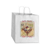 Electronic Music Producer With Synthesizer Take Out Paper Bag - 14 X 10 X 15 1/2 | Artistshot