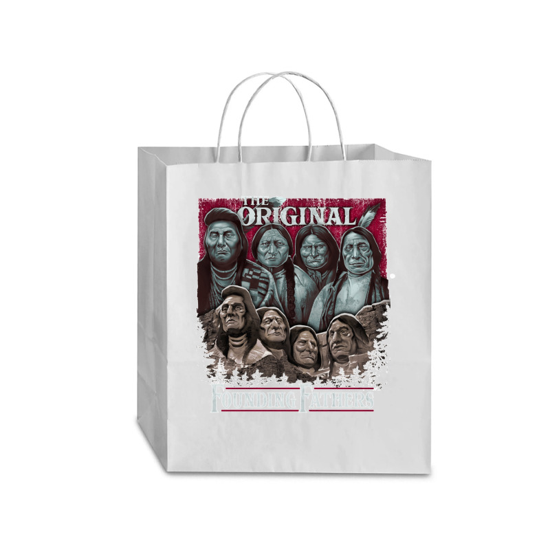 The Original Founding Fathers Mount Rushmore  Native American Indian C Traveler Paper Bag -13 X 6 X 15 3/4 | Artistshot