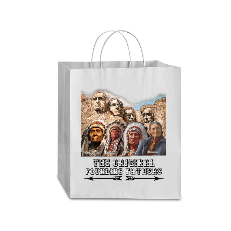 Original Founding Fathers Native American Retro Tribe Pride T Shirt Traveler Paper Bag -13 X 6 X 15 3/4 | Artistshot