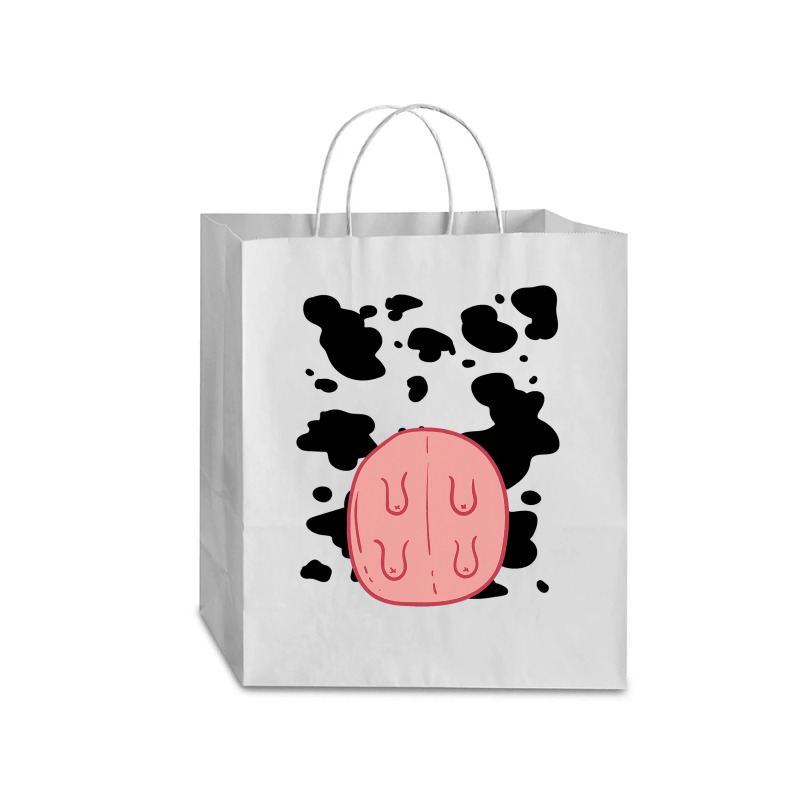 Cow Udder Pattern Funny Lazy Diy Costume Easy Halloween Traveler Paper Bag -13 X 6 X 15 3/4 | Artistshot