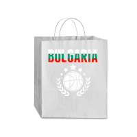 Bulgaria Basketball Fans Jersey Bulgarian Flag Sport Lovers T Shirt Traveler Paper Bag -13 X 6 X 15 3/4 | Artistshot