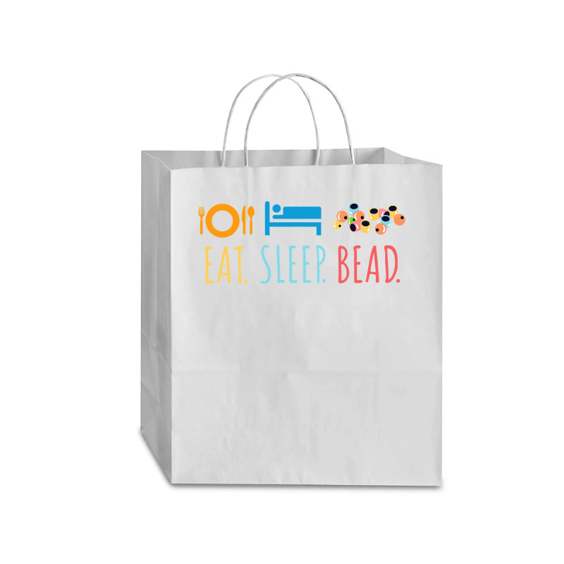 Eat Sleep Bead Beadery Custom Jewelry Maker Beading Gift Traveler Paper Bag -13 X 6 X 15 3/4 | Artistshot