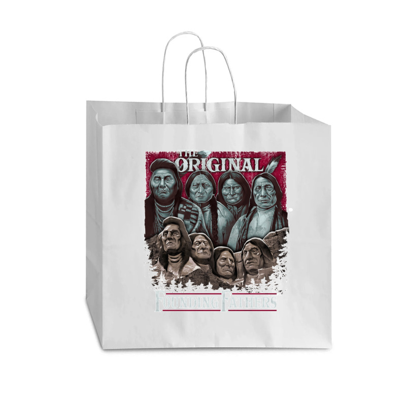 The Original Founding Fathers Mount Rushmore  Native American Indian C Vogue Paper Bag - 16 X 6 X 12 | Artistshot