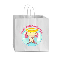 Save The Axolotls Vogue Paper Bag - 16 X 6 X 12 | Artistshot