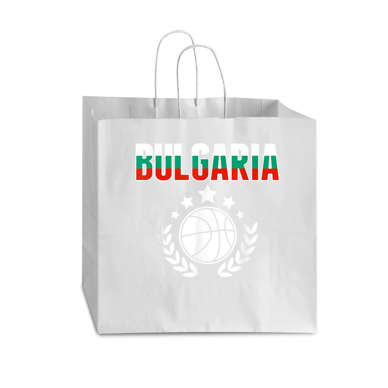 Bulgaria Basketball Fans Jersey Bulgarian Flag Sport Lovers T Shirt Vogue Paper Bag - 16 X 6 X 12 | Artistshot