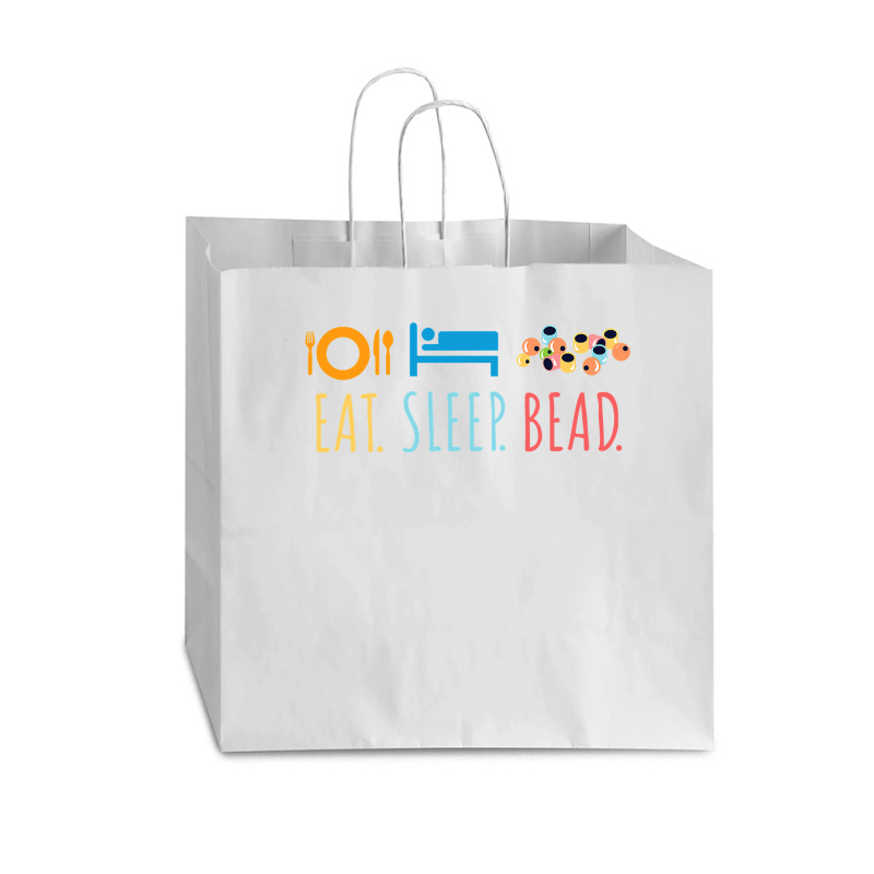 Eat Sleep Bead Beadery Custom Jewelry Maker Beading Gift Vogue Paper Bag - 16 X 6 X 12 | Artistshot