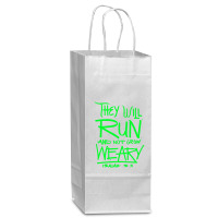 They Will Run And Not Grow Weary Isaiah 4631 Christian Premium T Shirt Wine Paper Bag - 5 1/2 X 3 1/4 X 13 | Artistshot