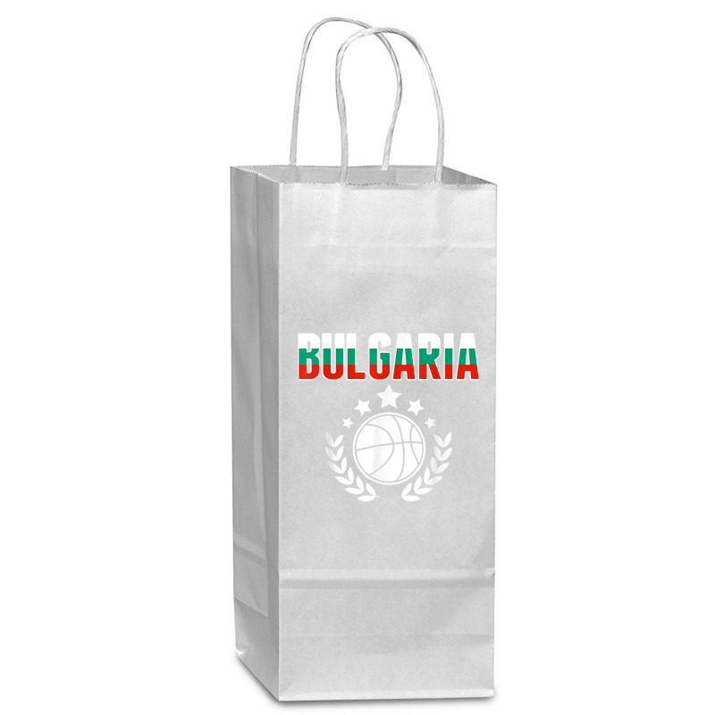 Bulgaria Basketball Fans Jersey Bulgarian Flag Sport Lovers T Shirt Wine Paper Bag - 5 1/2 X 3 1/4 X 13 | Artistshot