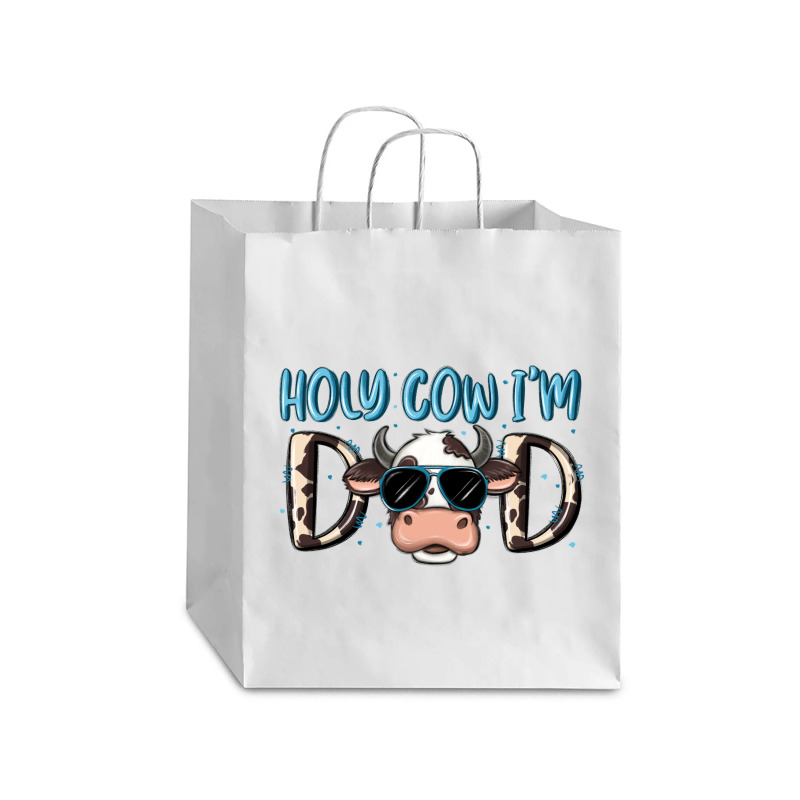 Holy Cow I'm Dad Debie Paper Bag - 10 X 5 X 13 | Artistshot