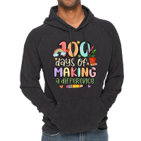 100 Days Of Making A Difference Vintage Hoodie | Artistshot