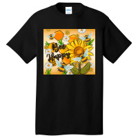 Bee Happy Basic T-shirt | Artistshot