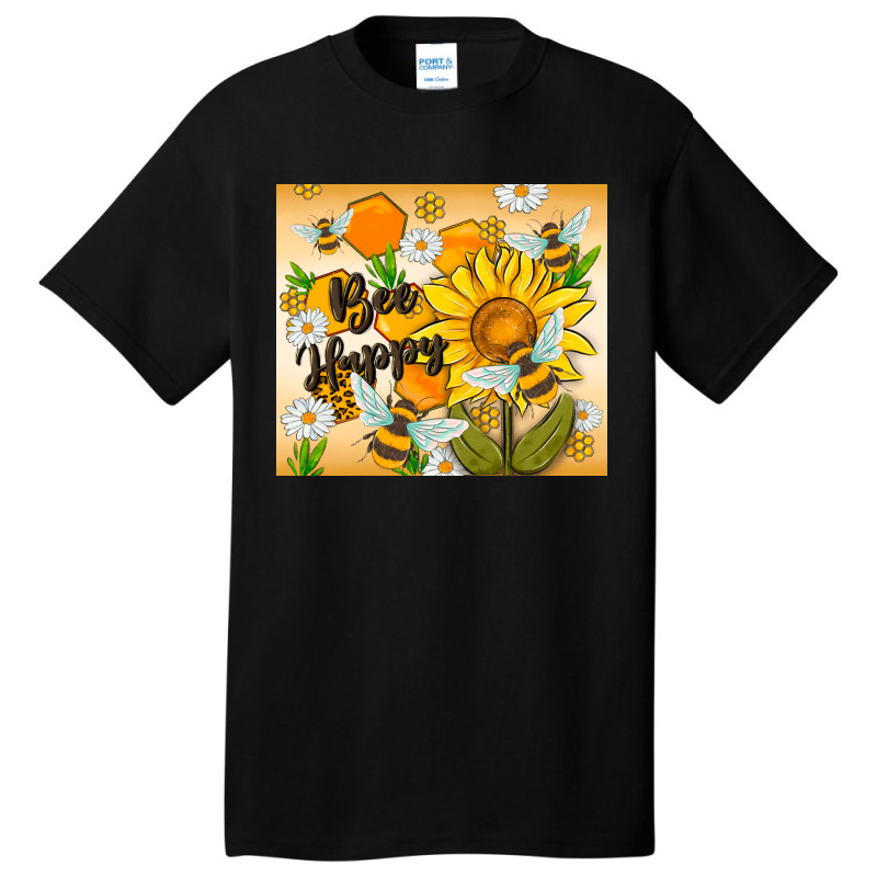 Bee Happy Basic T-shirt | Artistshot