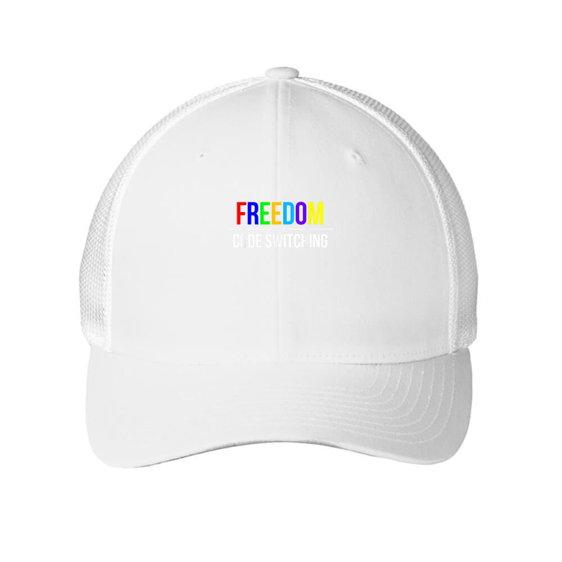 Freedom Over Code Switching Rainbow T Shirt Mesh Cap | Artistshot