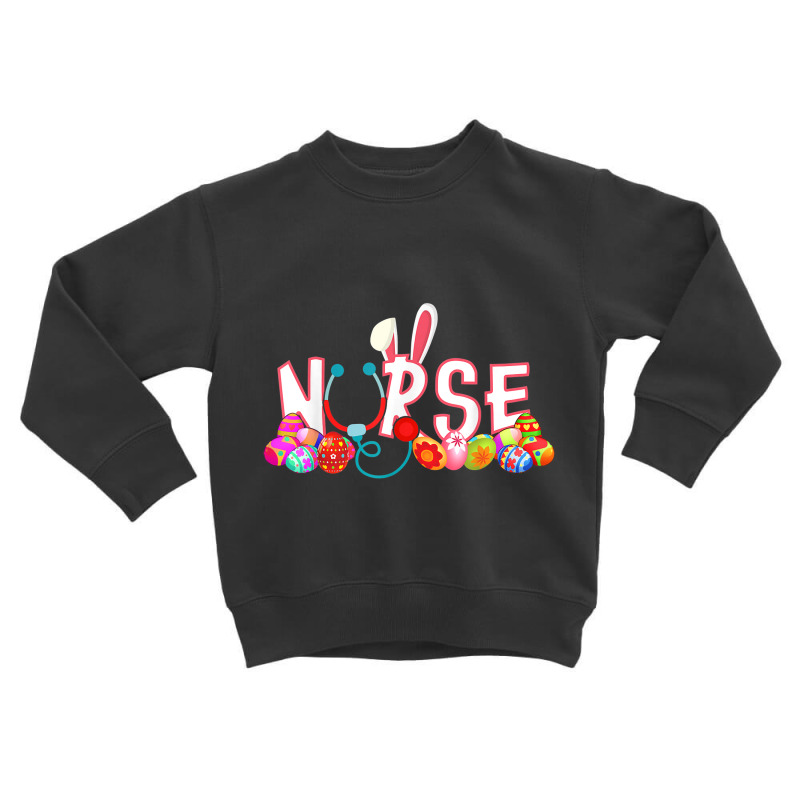 Stethoscope Nurse Bunny Tail Colorful Easter Day Toddler Sweatshirt | Artistshot