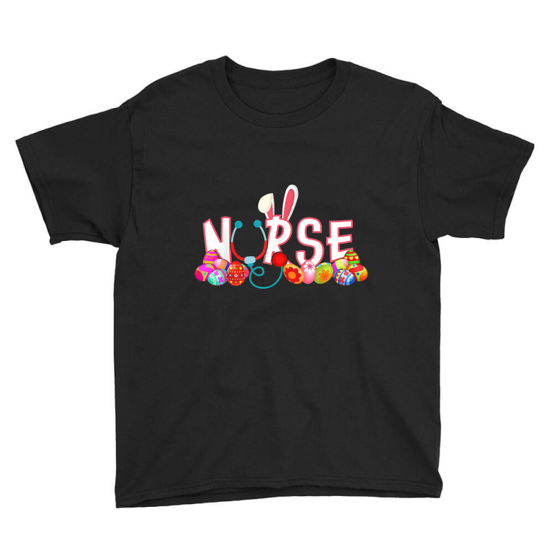 Stethoscope Nurse Bunny Tail Colorful Easter Day Youth Tee | Artistshot