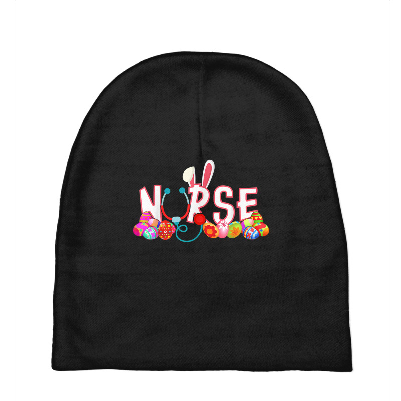 Stethoscope Nurse Bunny Tail Colorful Easter Day Baby Beanies | Artistshot