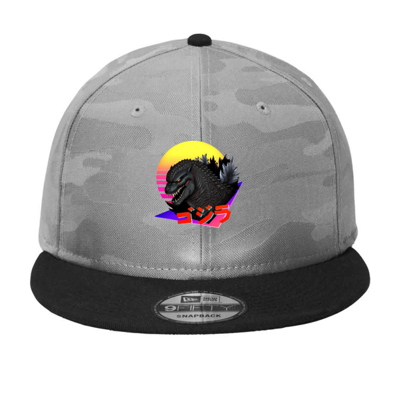 Scared Monster Vintage Camo Snapback by marvogabrial | Artistshot