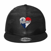 Panama For Men Panamanian Heart Flag For Women Panama Camo Snapback | Artistshot