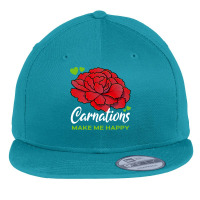 Carnations T  Shirt Carnations Make Me Happy Flower T  Shirt Flat Bill Snapback Cap | Artistshot